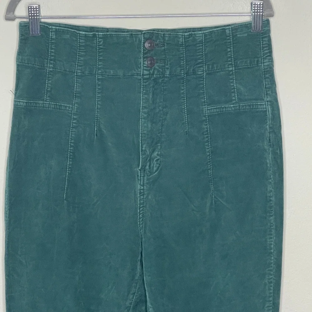 We The Free  Just Float On Cord Flare Jeans Teal Green Size‎ 31 High Rise